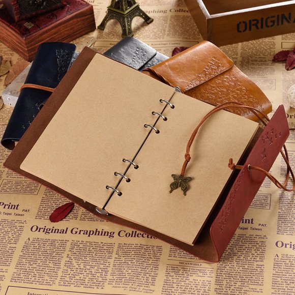 Leather Spiral Bound Vintage Notebook Travel Journal - Picture 5 of 6